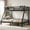 Twin over full-Black, variant on Twin XL Over Queen Metal Bunk Bed Frame with Charging Station, Storage Bag for Adult Bunk Bed, Black