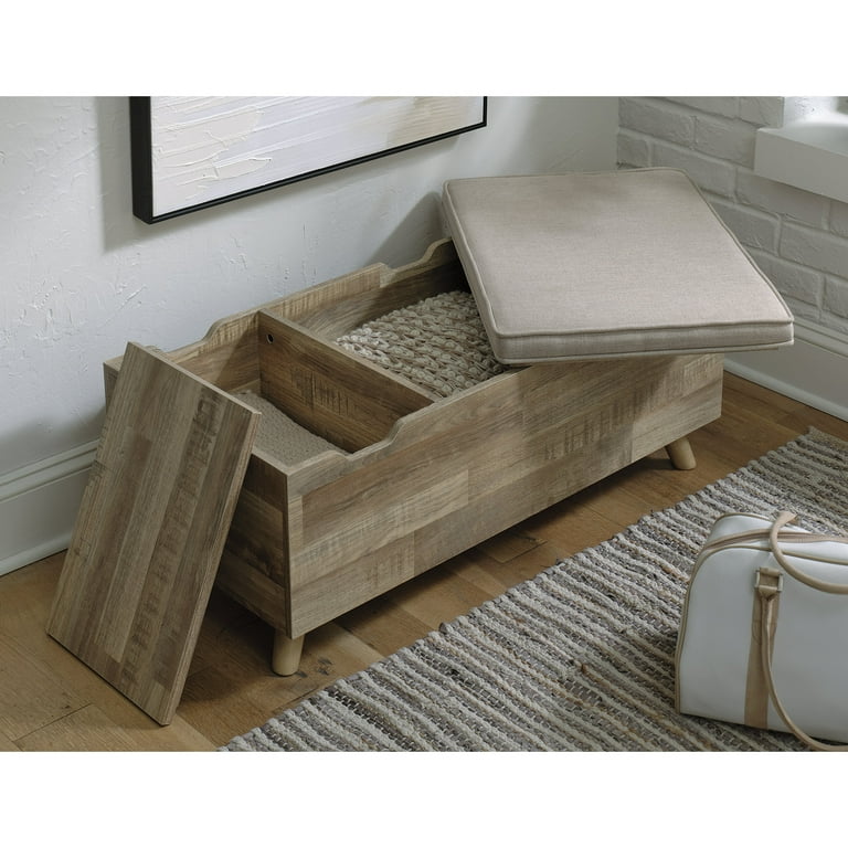 Gerdanet Storage Bench - Beige/Brown Gerdanet Storage Bench - Beige/Brown