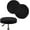 Black, variant on AIGIA 1 Pack Bar Stool Covers Round Stool Covers With Elastic Bands Slipcover Washable Stool Cushion Covers