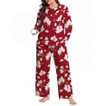 thumbnail image 2 of Cueply Women's Plus Size Pajama Sets Long Sleeve Tops and Pants Soft Lounge Sleepwear Set Casual Pjs with Pockets, 2 of 9