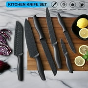 Knife Set, McCook 12-Piece Granite Kitchen Knife Set, High Carbon German Stainless Steel Knives Set with Blade Guards, Non-stick Coating, Ultra Sharp, Dishwasher Safe
