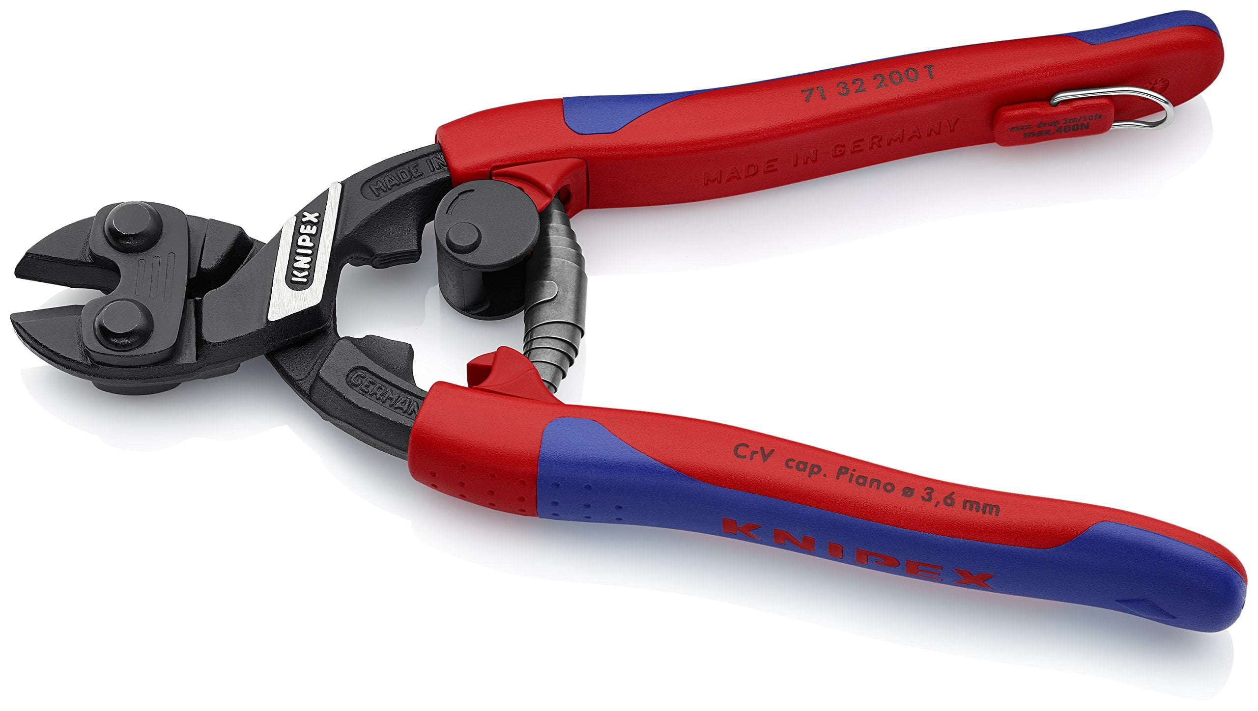 KNIPEX High Leverage Compact Bolt Cut Notched Blade Tether Att CA2