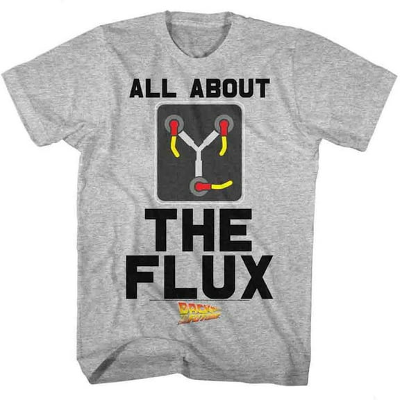 Back To The Future All About Flux Gray Heather Adult T-Shirt 2Xlt