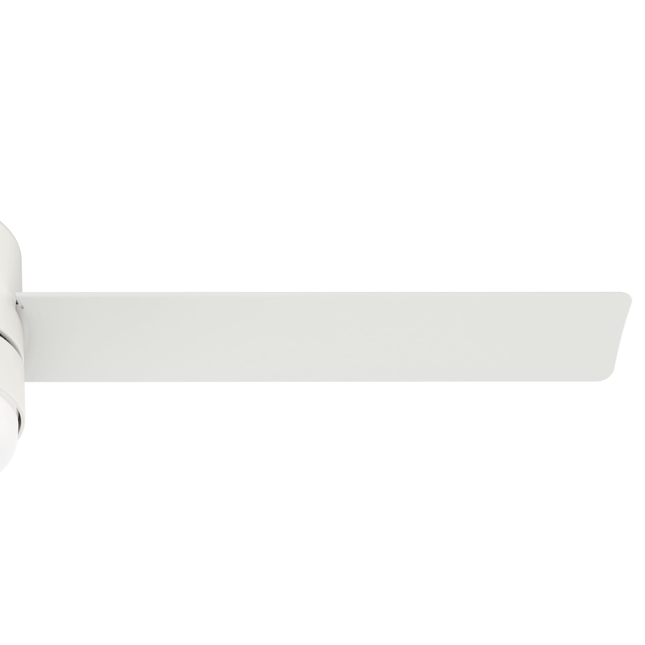 Hunter 52 inch Outdoor or Indoor Ceiling Fan with LED Light and Remote Control - Low Profile Mount Ceiling Fan, 3 Blades, For Patio, Porch, Garage, or Living Room, Quiet - Gilmour 51840, Matte White