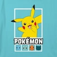 thumbnail image 2 of Girl's Pokemon Classic Character Portraits Graphic Cropped T-Shirt Blue Small, 2 of 3