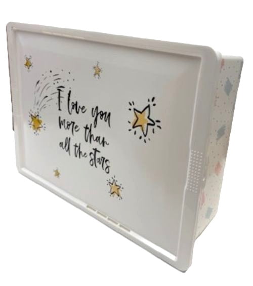 Qutu Plastic Storage Box Cute Moon Trend Box 25L, use by Adult and Teens