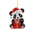 thumbnail image 5 of 6 Pcs Panda Bear Hanging Pendants, Acrylic Flat Christmas Tree Ornaments, Cartoon Animal 2D Decoration, Festive Home Wall Decor, Car Auto Interior Charm Accessories, Holiday Gifts, 3.15 Inch, 5 of 9