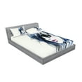 thumbnail image 2 of Ambesonne Abstract Fitted Sheet & Pillow Sham Set, Watercolor Woman Image, Full, Coconut Blue and Black, 2 of 2
