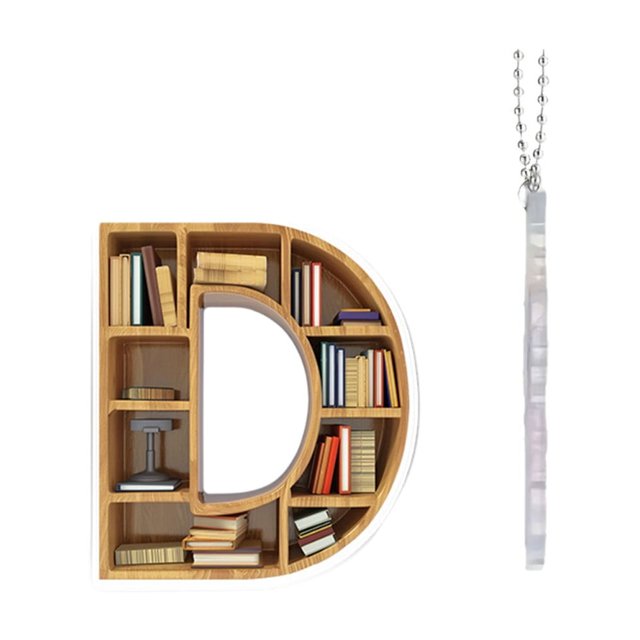 Porte-clés en Acrylique 26 Lettres pour Livres