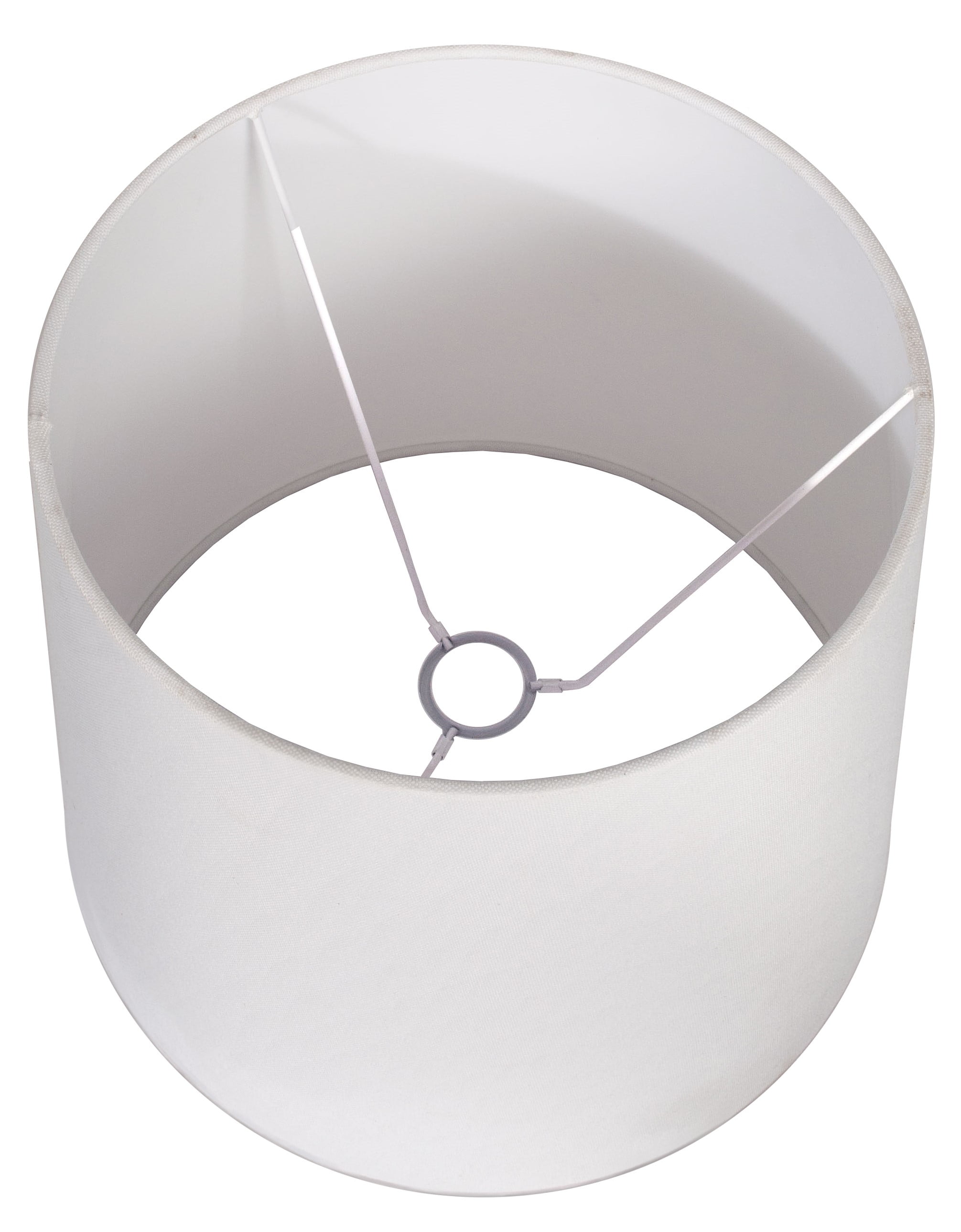 Simplee Adesso White Fabric Uno Lamp Shade, 11"H x 12"D, Transitional, Adult Office or Dorm Room Use