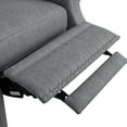 thumbnail image 4 of Noble House Torrens Fabric Tufted Recliner, Gray and Dark Brown, 4 of 8