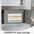 thumbnail image 5 of Paquete De 2 Contenedores De Almacenamiento Con Ventana Transparente, Grandes Cajas De Almacenamiento De Tela Plegables Para Ropa, Juego Organizador Apilable Con Asas De Transporte, 66 L, 19,7 X 15,7, 5 of 5