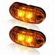 thumbnail image 4 of 5X Amber+5X Red LED Car Truck Trailer RV Oval 2.5 inch Side Clearance Marker Light, 4 of 5