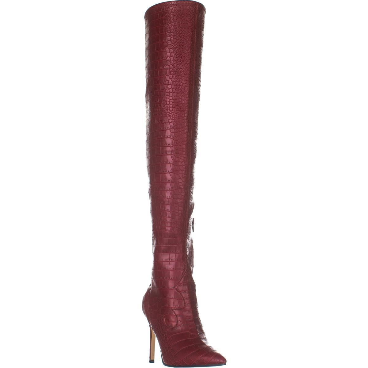 Womens Guess Baylie2 Over The Knee Boots, Dark Red, 7 US