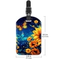 thumbnail image 6 of Square 2Pack PU Leather Sunflower Butterfly Cruise Luggage Tag with Privacy Cover and Name ID Tag for Travel Handbags Backpacks Luggage Tags, 6 of 6
