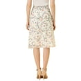 thumbnail image 3 of Unique Bargains Jupe Midi à Volants Superposés à Imprimé Floral pour Femme, Blanc, TP, 3 of 7