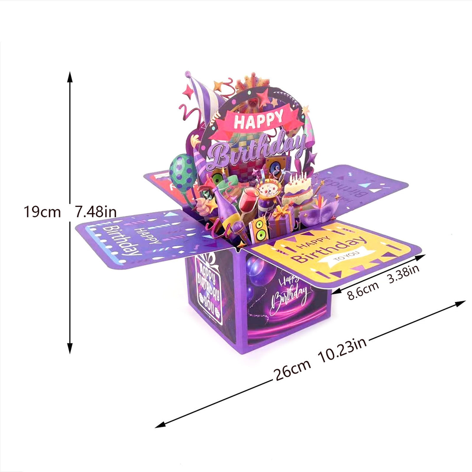Isvgxsz Funny Happy Birthday Pop Up Card, Sweet 3D Birthday Gift