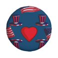 thumbnail image 3 of PUREYAH Usa Hat Memorial Day Rv Spare Tire Cover, Wheel Covers Protectors Universal Fit for Camping Travel Trailer Truck 14 inch, 3 of 6