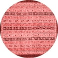 thumbnail image 1 of Ahgly Company Indoor Round Abstract Red Modern Area Rugs, 8' Round, 1 of 4