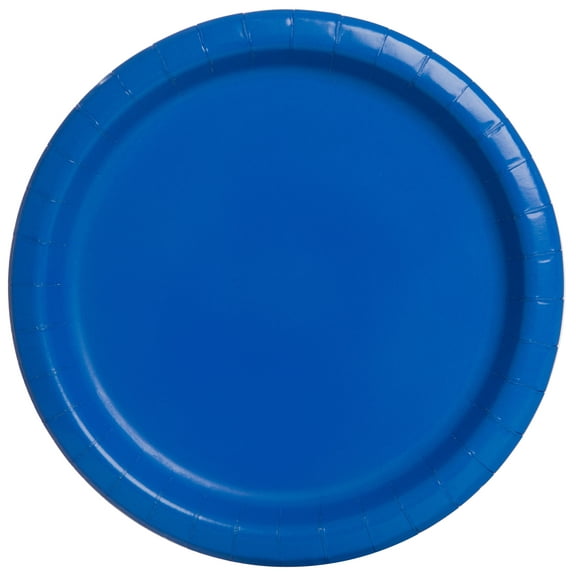 Royal Blue Paper Dessert Plates, 7in, 20ct