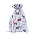thumbnail image 1 of Langgg Christmas Candy Bag Drawstring Cookie Snacks Wrapping Packing Pouch Xmas Printed Party Gift Type 1 M, 1 of 8