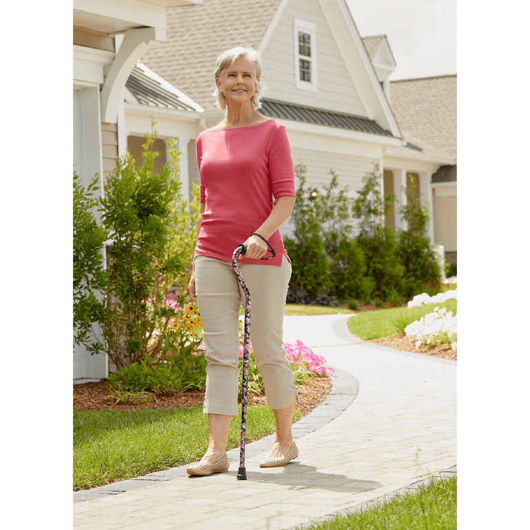Carex Ergo Offset Handle Adjustable Walking Cane for All Occasions