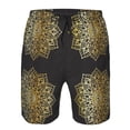 thumbnail image 3 of Goofa Gold Mandala Printed Mens Swim Trunks Summer Quick Dry Short Beach Swimwear Bathing Suits-XX-Large, 3 of 6