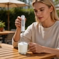 thumbnail image 4 of Handheld Milk Frother, Rechargeable Electric Milk Frother with 3 Speeds and 2 Whisks, Cordless Foam Maker with Stand for Coffee Latte Cappuccino Matcha and Egg Beating, 4 of 9