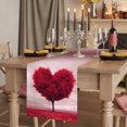 thumbnail image 2 of Table Runners 90 Inches Long Dress Scarves, Valentine's Day Farmhouse Coffee/Dining/Kitchen Table Runner for Living Room, Red Heart Love Trees Romance Spring 13x90 Inch, 2 of 9