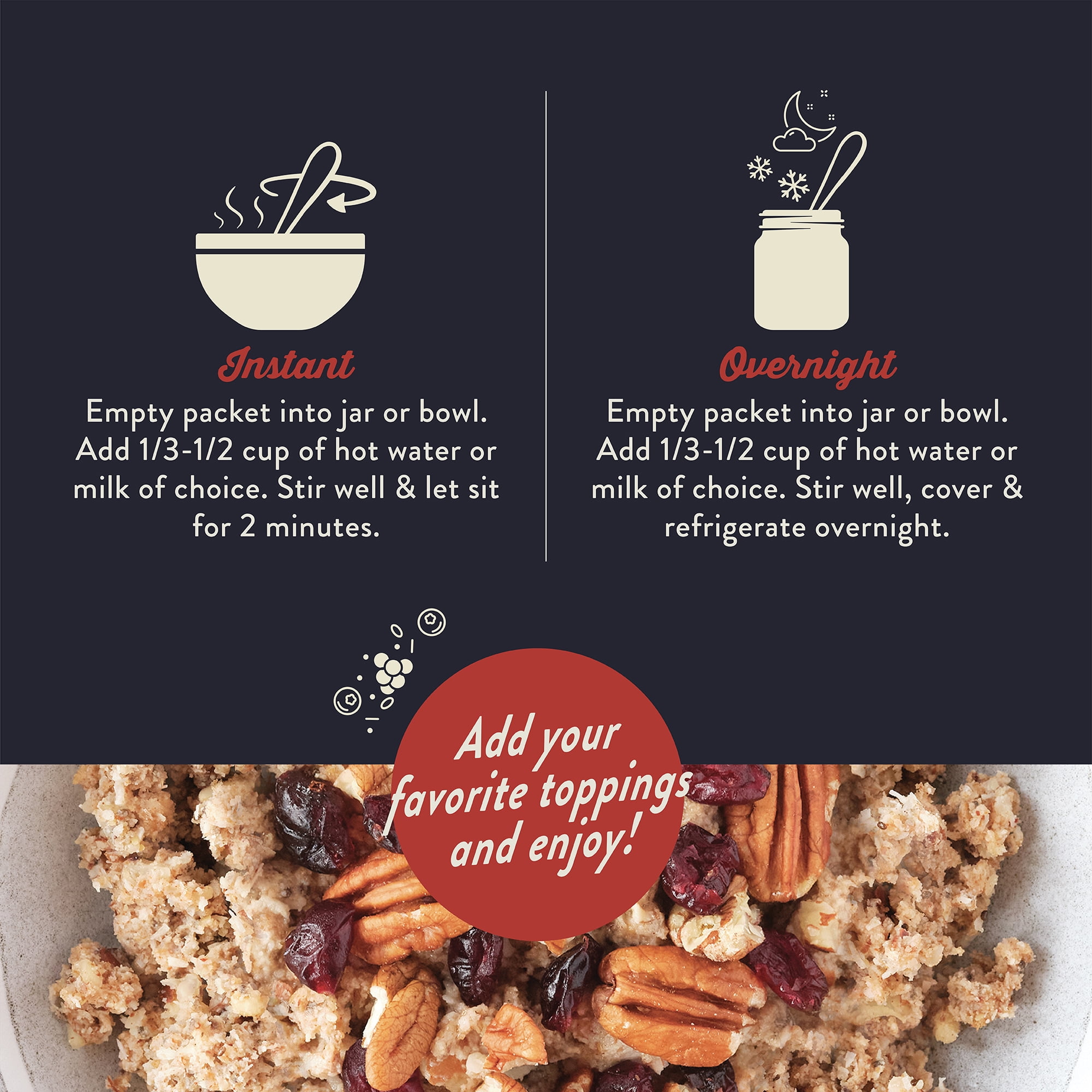 Wella Grain Free Cereal Oatmeal Alternative – Organic Cereal, Vegan High Protein Gluten Free Superfood – Paleo Plant-Based Non-GMO – Low in Net Carbs – Single-Serve 1.6 oz. - 10 Packets