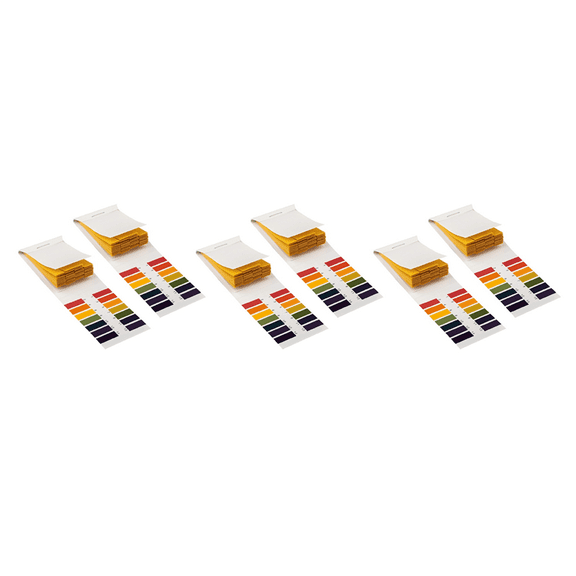 6 Set 160 Strips 1-14 PH Litmus Paper Ph Test Water Cosmetics Soil with Control Card