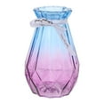 thumbnail image 1 of PENGXIANG Gradient Color Glass Vase Flower Arrangement Hydroponic Ornament with Riband, 1 of 6