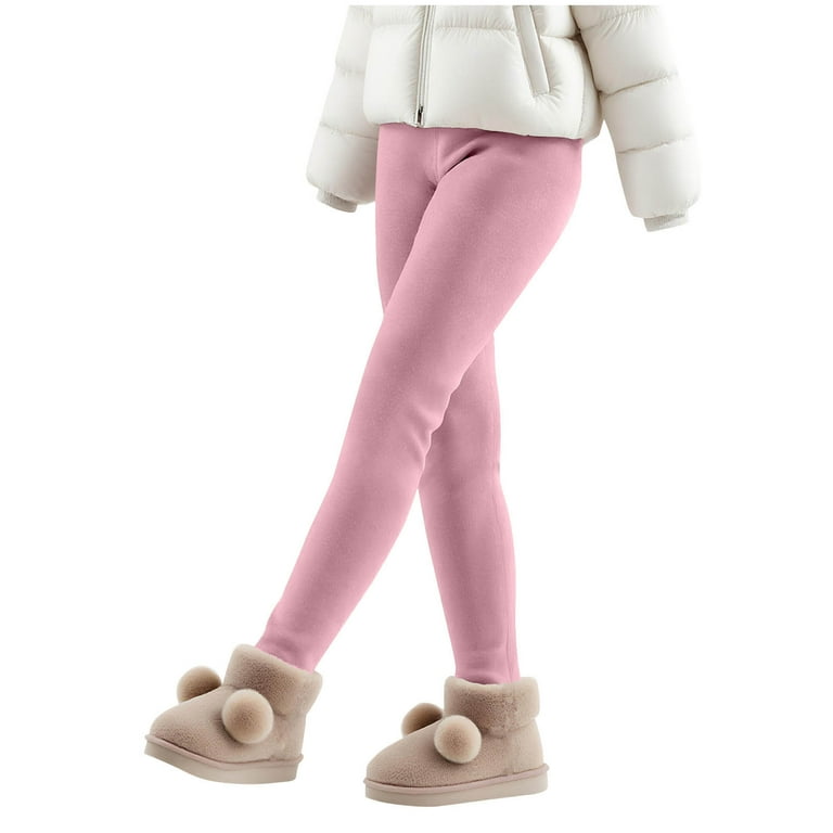 ZMFXJPE Toddler Girl Clothes Winter Girls Fleece Lined Pants Girls