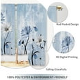 thumbnail image 4 of Farmhouse Flower Kitchen Curtains Blue Rustic Daisy Floral Small Short Cafe Window Curtains Country Vintage Butterfly Rod Pocket Bathroom Window Drapes Treatment Tier Curtains (27.5x36 Inch), 4 of 6