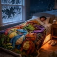 thumbnail image 7 of Taicans Dinosaur Flannel Blanket,Cute Smiling Dinosaur High Definition Digital Printed Flannel Blanket,Contemporary Animal Theme Four Seasons Comfortable Knitted Thermostatic Adjustment Cover,59X79in, 7 of 7