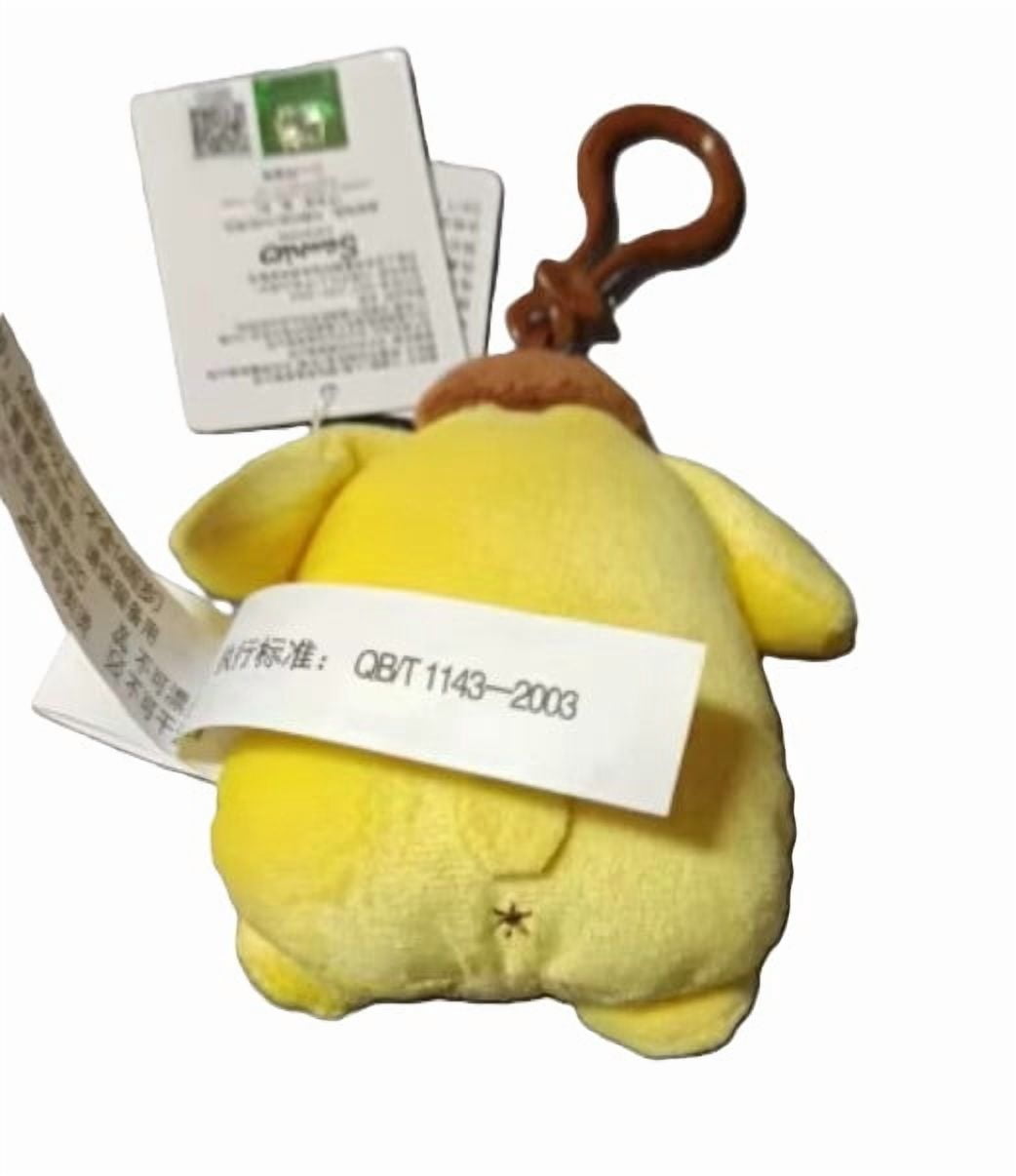Sanrio Pompom Purin Pompompurin Plush Keychain Plush Key Clip Backpack Clip, 1 count