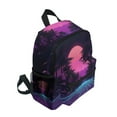 thumbnail image 2 of FORMRS School Backpack with Front Zippered Pocket 12" Student Travel Daypack, Night Neon Road, 2 of 6