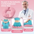 thumbnail image 4 of Almohadilla para asiento en forma de dona Benazcap con espuma viscoelástica para alivio del dolor - Rosa, 4 of 6