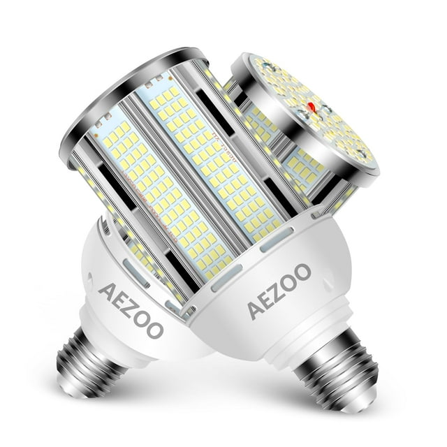 Bombillas LED en forma de maíz AEZOO, 60 W, 7500 LM, 6500 K, E26/E27, paquete de 2