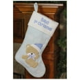 thumbnail image 4 of 19" Blue and White "Baby's 1st Christmas" Embroidered Teddy Bear Christmas Stocking, 4 of 4