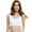 White, variant on Women's Padded Sports Bras,Cross Side Buckle Rimless Lace Bra,Plus Size S-4XL