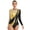 Gold, variant on JanJean Women Shiny Metallic Gymnastics Leotard Contrast Color Bodysuit for Performance Acrobatics Purple S