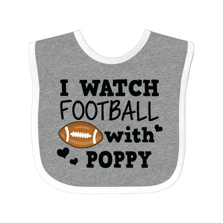 

Inktastic I Watch Football with My Poppy Gift Baby Boy Bib