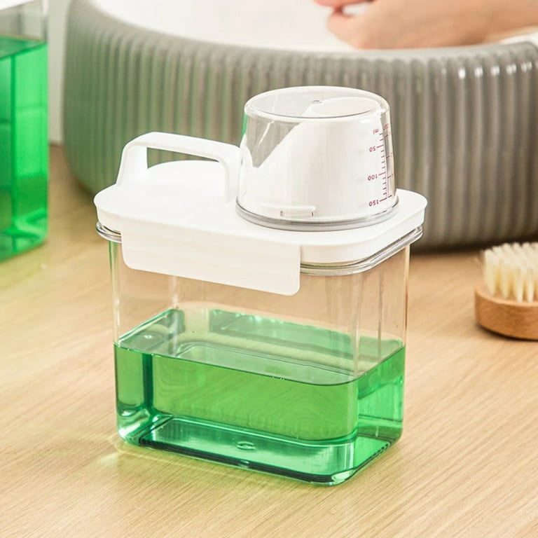 Multi-Use Laundry Powder Detergent Dispenser Food Grains Rice Storage  Container Pour Spout Measuring Cup Detergent Box