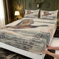 thumbnail image 4 of Manfei Wild Mallard Duck Bed Sheets,Farmhouse Bird Full Size Sheets,4 Pieces,1 Flat Sheet,1 Fitted Sheet and 2 Pillowcases, 4 of 6