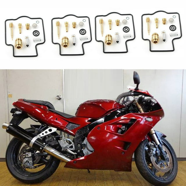 Lefu 4 Set for Kawasaki ZXR400 1991-1999 ZXR 400 Carburetor Repair Kit Rebuild