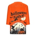 thumbnail image 7 of JTZGDY Halloween Tops for Women Dressy Casual Fall 3/4 Length Sleeve Thanksgiving Day Funny Ghost Pumpkin Printed V Neck Graphic Tunic Shirts Loose Oversized Comfy Pullover Blouse, 7 of 7