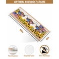 thumbnail image 6 of Independence Day Stair Treads Non Slip for Steps U.S. Flag Themed Farm Cow Sunflower Linen Texture 10 Pcs Reusable Adhesive Stair Runner Mats for Dogs Elders Carpet Treads Rugs for Staircase 8x30 In, 6 of 7