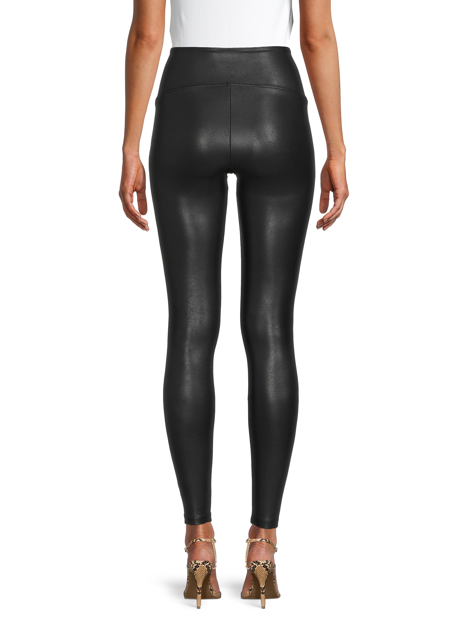 Time and Tru Women's Faux Leather Leggings, Sizes S-3XL - image 3 of 10
