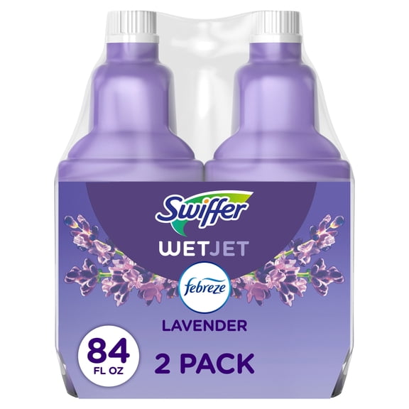 Swiffer Wet Jet Solution Refill, Lavender, 2 x 42.2 fl oz